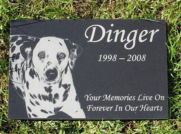 Engraved Photographic Granite Pet Memorial - Pet Memorial Stones