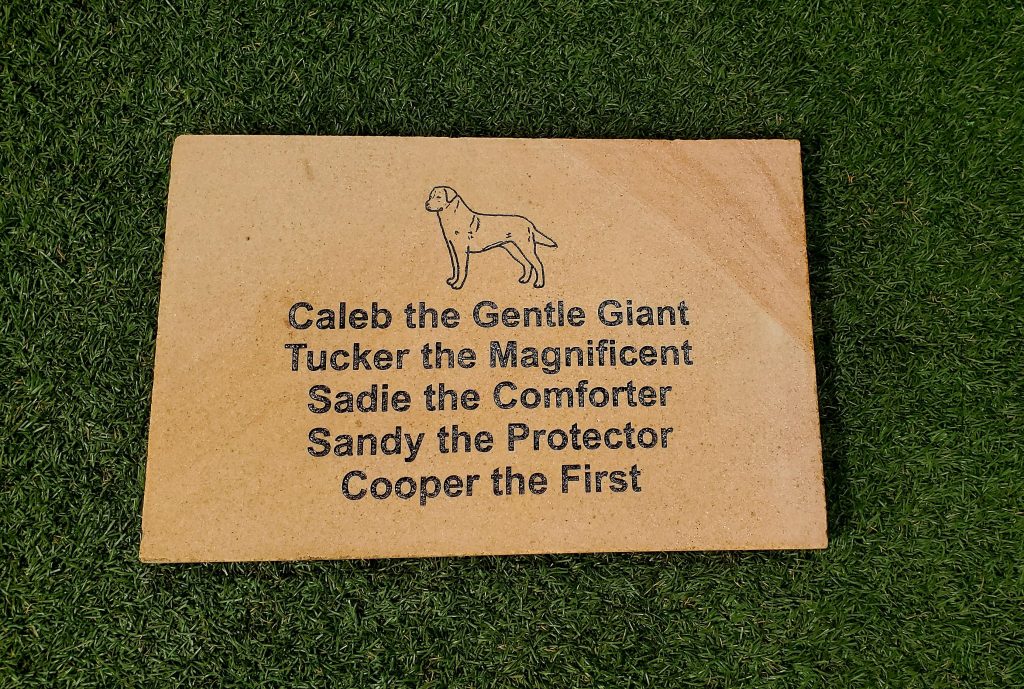 12x18 Flagstone Dog Pet Grave Marker